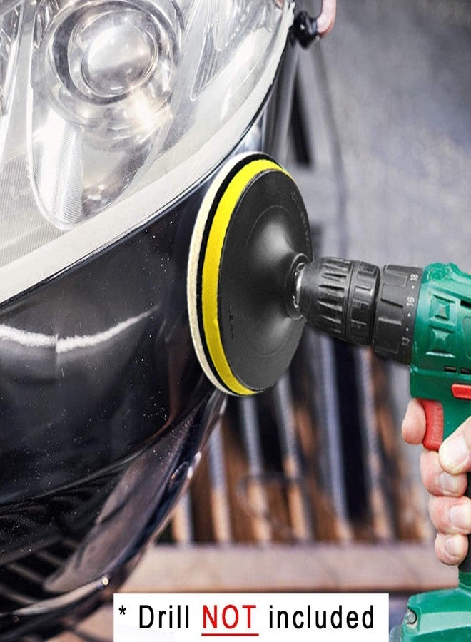 DIY Crafts Density Felt Pad Only For Your Kit Polishing Drill Buffing Felt Pads Waxing Sealing Glaze Finishing Glass Scrach Remover (Density Felt Pad Only) (2x, 4"inch Density Felt Pad Only) - Image 3